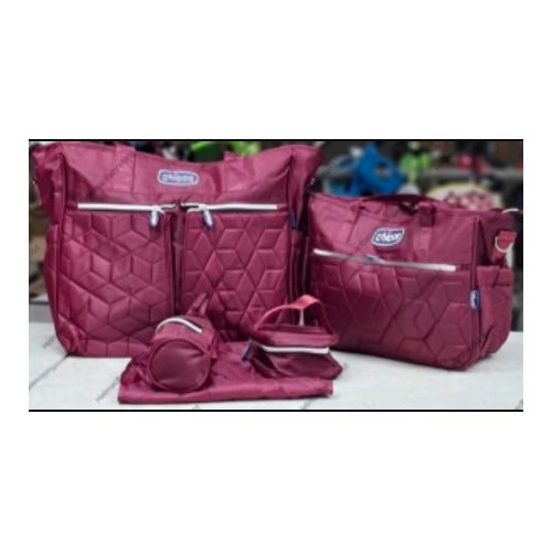 Chicco 5 Piece Diaper Bag Mommy Bag Set Waterproof Baby Bag Mom Set Diaper Mummy Travel Maternity Nappy Baby Diaper Bag Set 💯 AUTHENTIC CHICCO Baby Bag – Heavy-Duty, Waterproof & Ultra-Spacious mommy