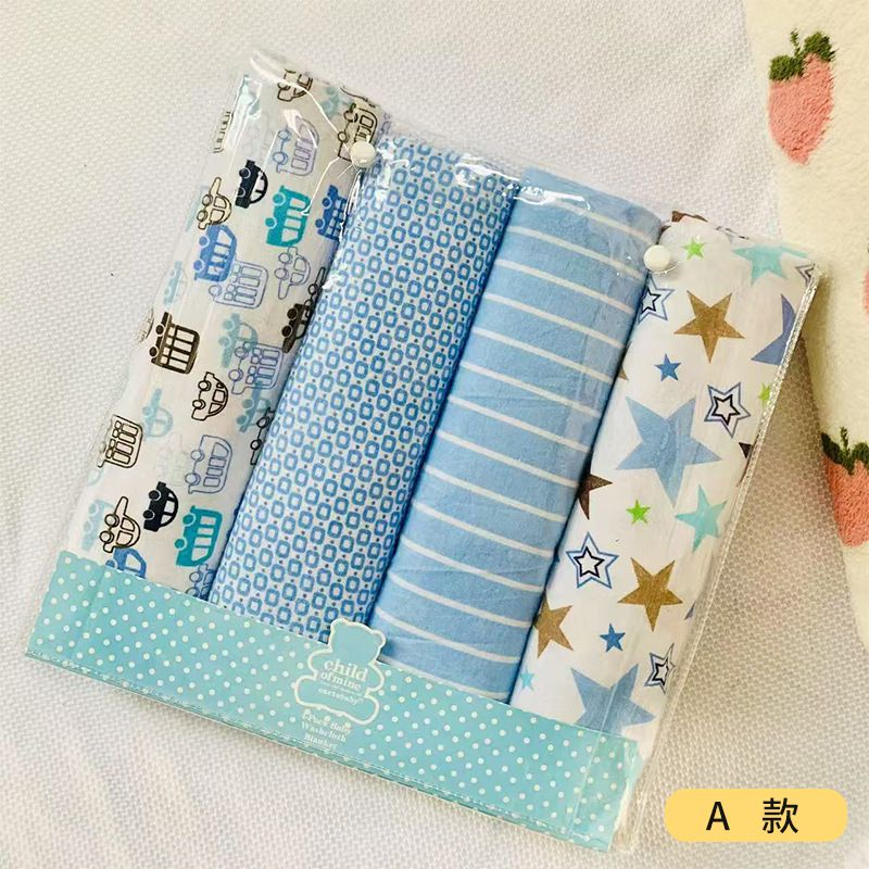 4-Pack Premium Cotton Flannel Baby Shawls - Ultra Soft Newborn Receiving Blankets & Swaddle Set Soft, Absorbent & Gentle Newborn Wash Cloths / Bath Towels