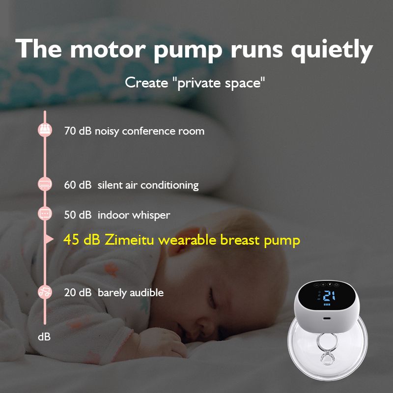 Smart Wearable Invisible Electric Breast Pump Portable High Suction Rechargeable Extractors Hands Free 3 Modes & 12 Levels Low Noise Milk Pump BPA FREE
