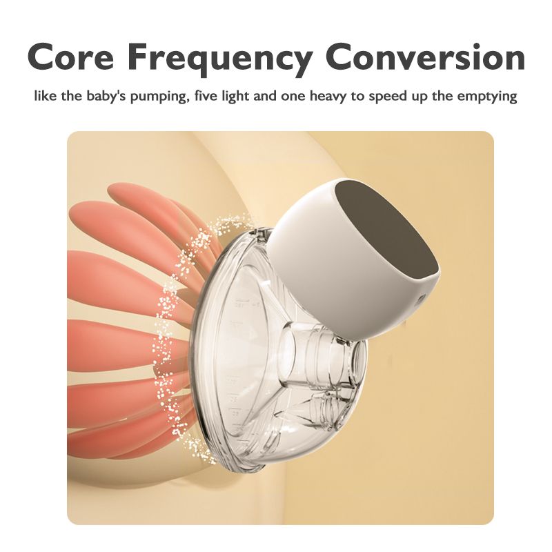 Smart Wearable Invisible Electric Breast Pump Portable High Suction Rechargeable Extractors Hands Free 3 Modes & 12 Levels Low Noise Milk Pump BPA FREE