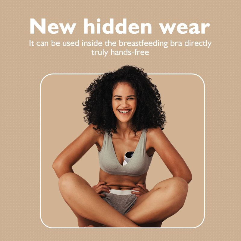 Smart Wearable Invisible Electric Breast Pump Portable High Suction Rechargeable Extractors Hands Free 3 Modes & 12 Levels Low Noise Milk Pump BPA FREE