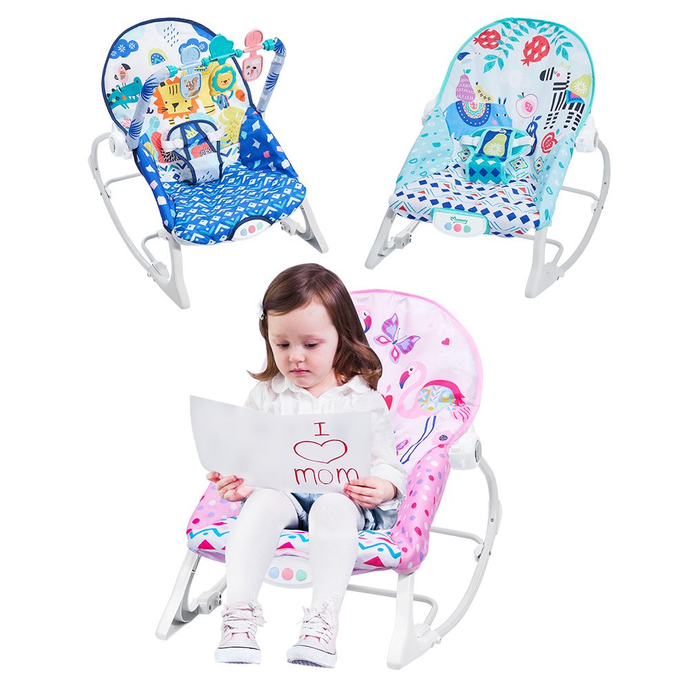Mom Easy Baby Swing Cradle Electric Bed & infant toToddler Rocker Chair Music Comfortable Plastic Rocking Chair Bedtime Playtime Baby Toy with music