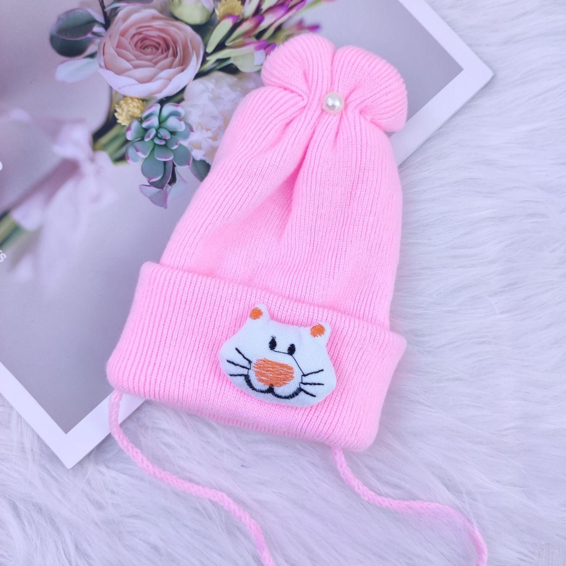 Newborn Baby Cap Soft Knitted Beanie Warm Toddler Hat Boys Girls Winter Cap 0–24 Months