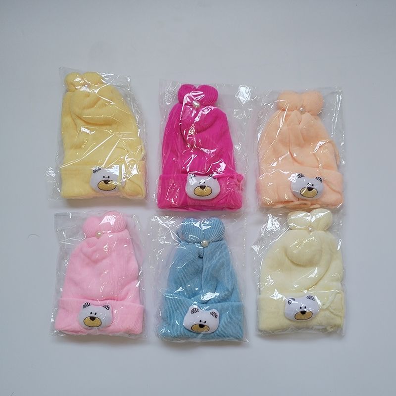 Newborn Baby Cap Soft Knitted Beanie Warm Toddler Hat Boys Girls Winter Cap 0–24 Months