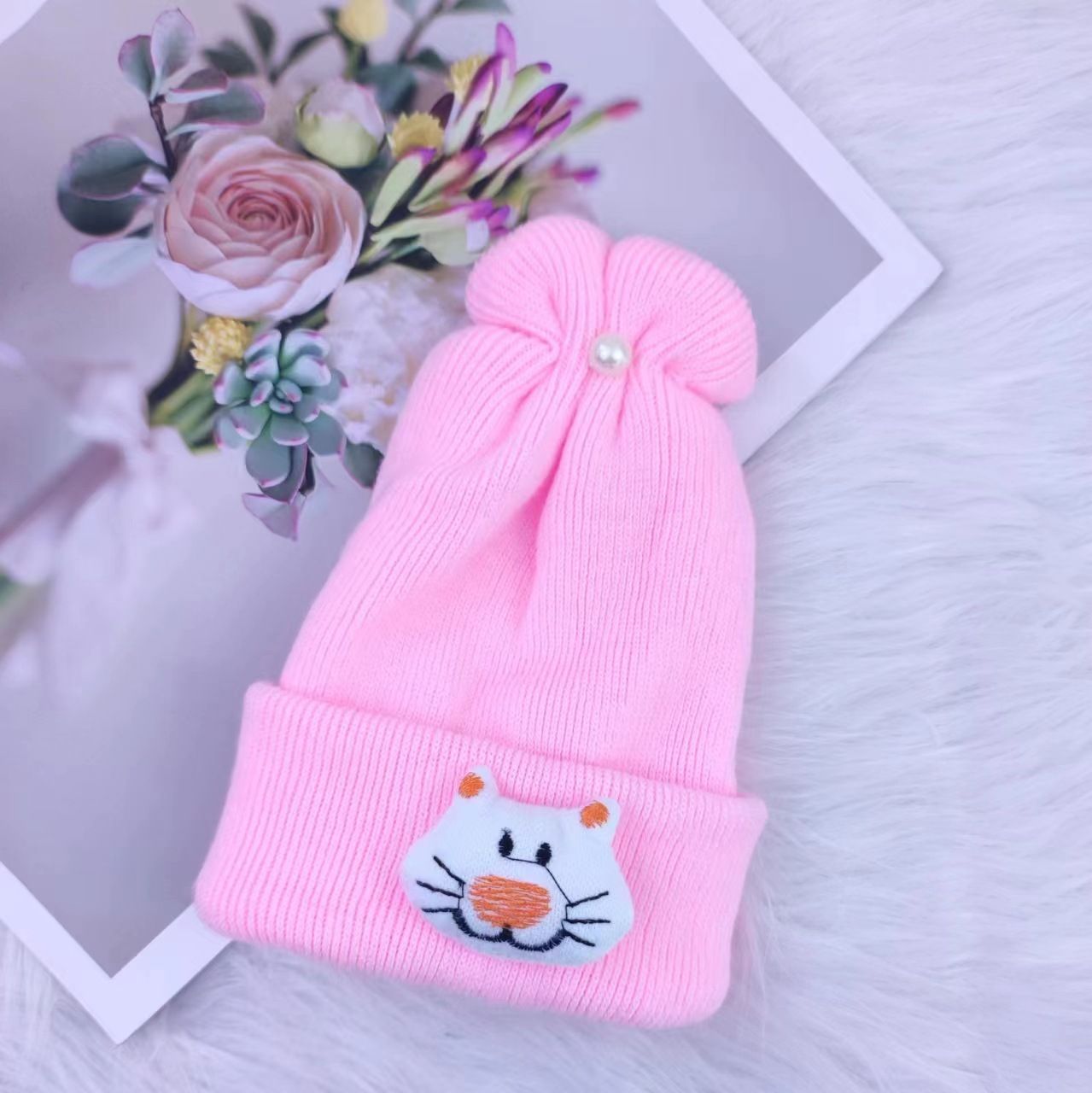 Newborn Baby Cap Soft Knitted Beanie Warm Toddler Hat Boys Girls Winter Cap 0–24 Months