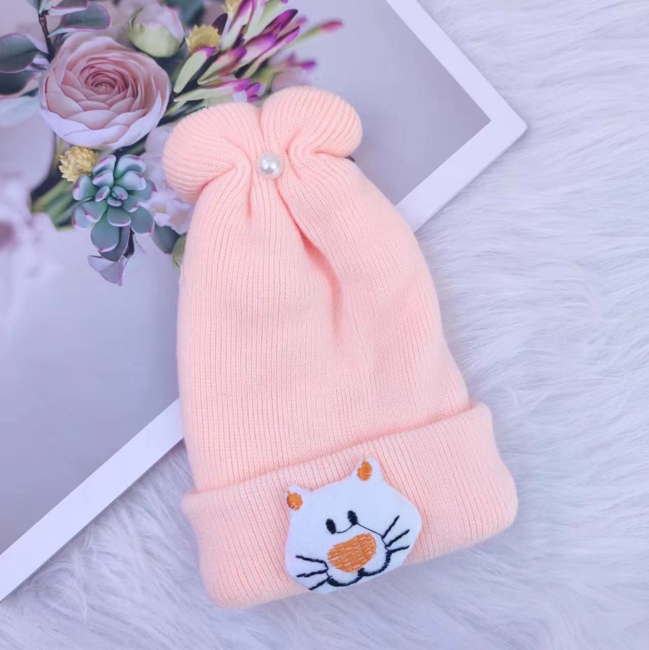 Newborn Baby Cap Soft Knitted Beanie Warm Toddler Hat Boys Girls Winter Cap 0–24 Months