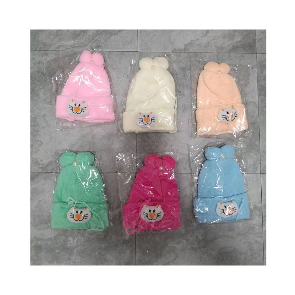 Newborn Baby Cap Soft Knitted Beanie Warm Toddler Hat Boys Girls Winter Cap 0–24 Months
