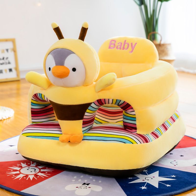 Comfy Baby Support Sit Me Up Pillow Suitable For Babies Age 4 Months And Above (ASSORTED CARTOON DECORATION ON THE FRONT PART) Plush Seat Training Cushion | Soft Infant Sitting Chair with Cute Cartoon