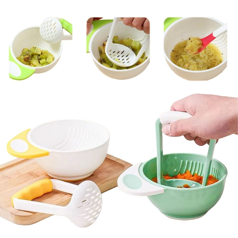Baby Food Masher & Bowl Set | Easy Weaning Tool for Boys, Girls & Unisex | Portable, BPA-Free Masher Bowl for Homemade Baby Meals