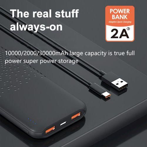RichRipple 10000mAh Small Size Unique Design 2A Fast Charger with 2-in-2-out Fast Charging Power Bank Black