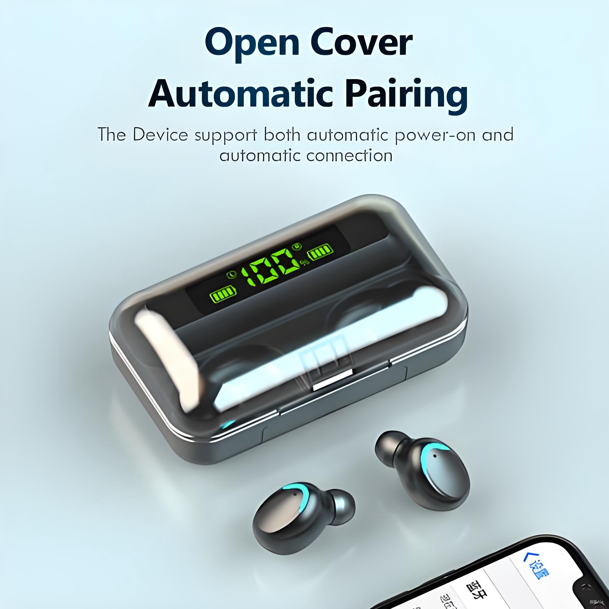 Wireless Bluetooth 5.0 Earbuds with Touch Control, Built-in Mic – HiFi Stereo Sound for Calls & Music