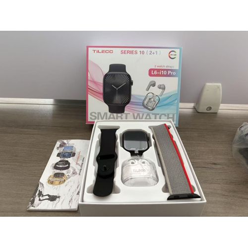 TiLECC L6i0pro Smart Watch 2-in-1 Air31 Transparent Wireless Earphones