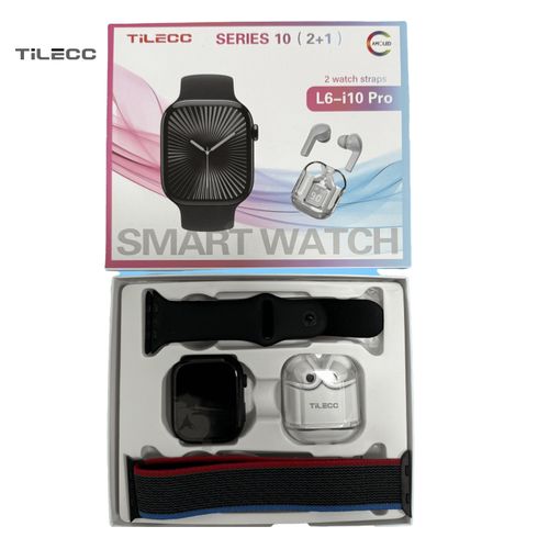 TiLECC L6i0pro Smart Watch 2-in-1 Air31 Transparent Wireless Earphones