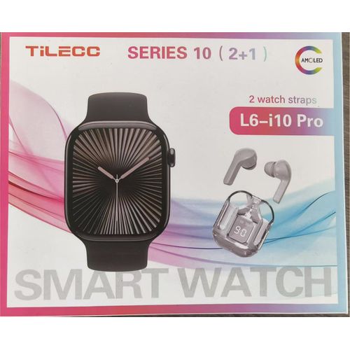 TiLECC L6i0pro Smart Watch 2-in-1 Air31 Transparent Wireless Earphones