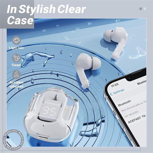BT30 Wireless Bluetooth Earbuds with ENC Noise Cancellation – HiFi Stereo Sound, Clear Calls, 8H Playtime, IPX5 Waterproof, Bluetooth 5.3 for Gym, Work & Travel