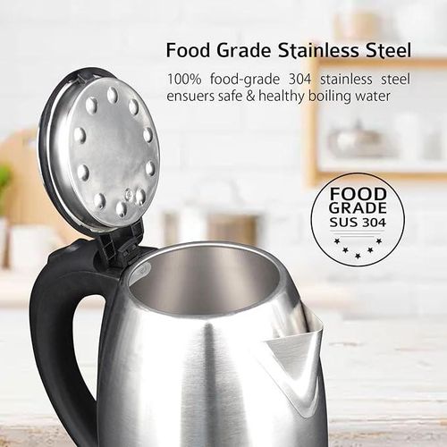 SPJ 1.8 Liter Stainless Steel Electric Cordless Kettle With 360° Swivel Base, Power Cord Storage, Auto Cut-off Function, LED Indicato