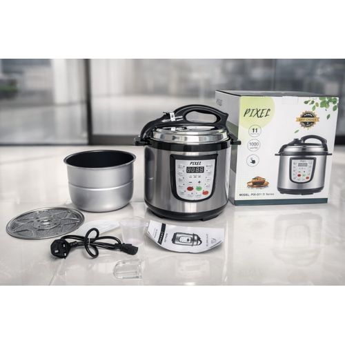 Pixel 6 Liters Digital Multi-function Pressure Cooker with Food Steamer