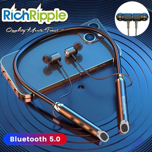 RichRipple Sports Bluetooth Into The Ear Neck Hanging Type Running Stereo Large Capacity Wireless Earphone