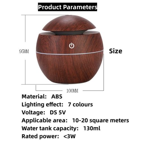 Mateamoda Air Humidifier Aromatic Diffuser Moisturizer Aromatherapy Machine With 7 LED Lights