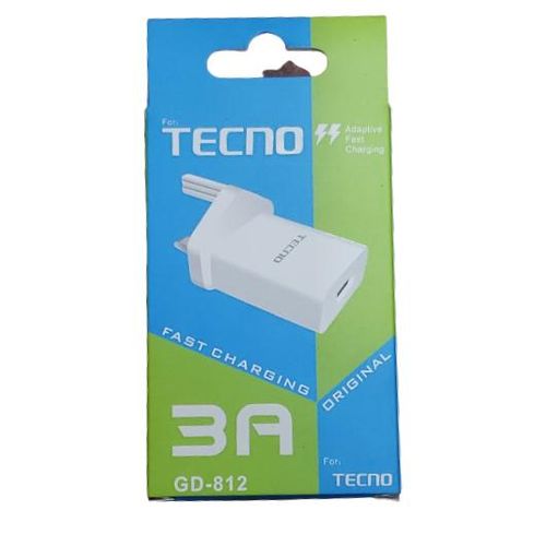 Tecno 3A Fast Charging Travel Charger All USB Adaptor