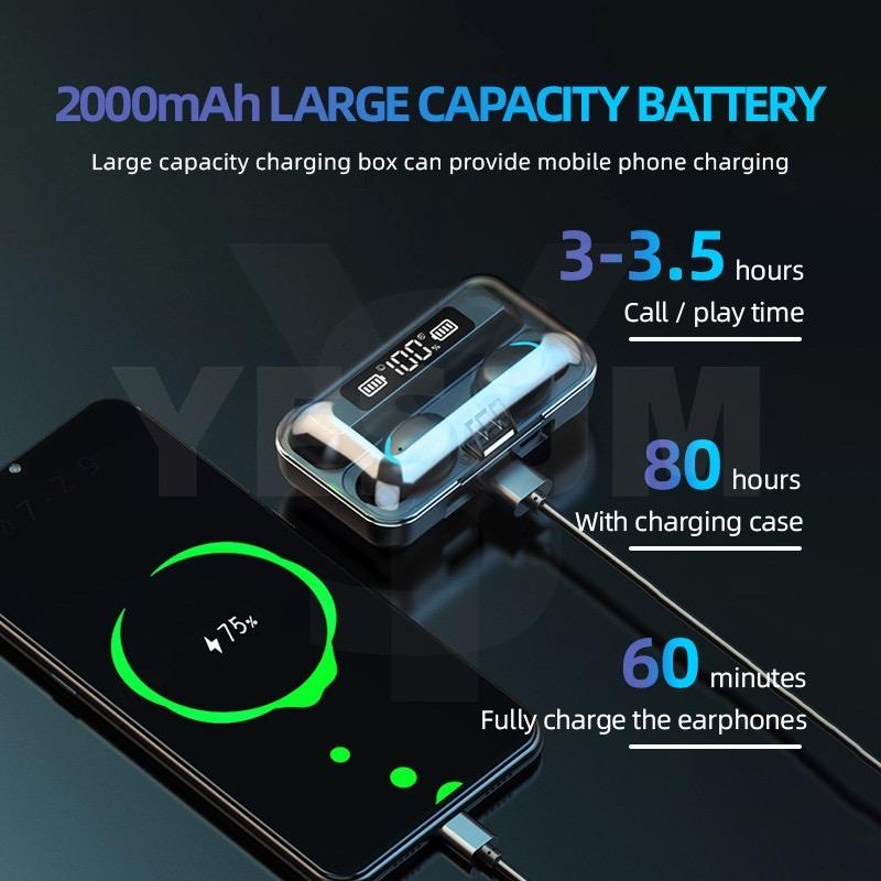 Oraimo Air F9 Pro+ Plus TWS Wireless Bluetooth Headphones Earbuds Waterproof Active Noise Cancelling Pro + HIFI Quality Bluetooth 5.0