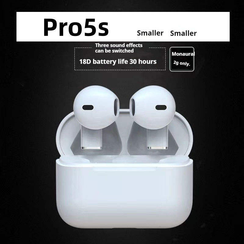 Air PRO 5s Wireless BT Earbuds 5Hrs Playtime Premium Quality Earbuds with Noise Cancellation in White