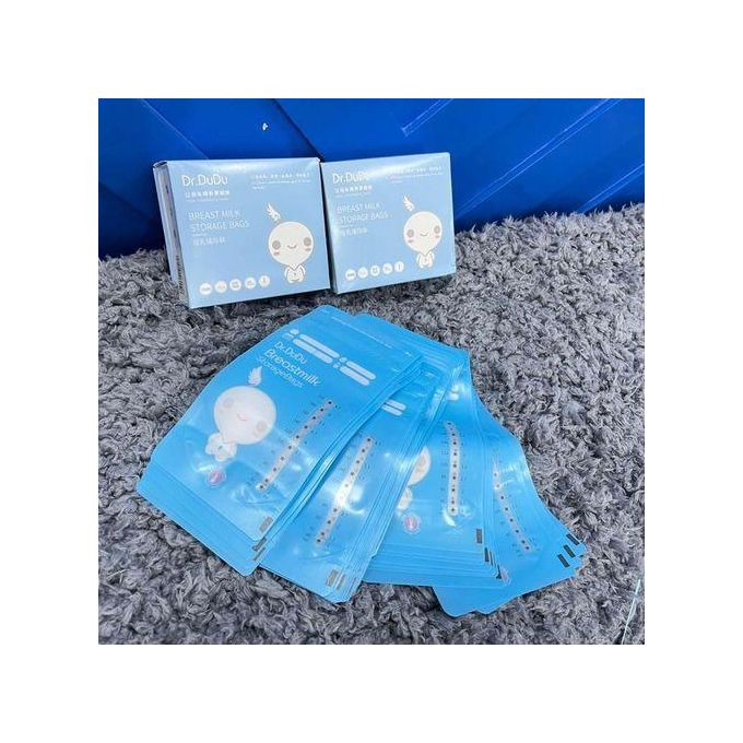 Dr. DuDu Breast Milk Storage Bags – 30pcs BPA-Free, Leak-Proof, Pre-Sterilized Double-Zip Freezer Bags for Safe, Hygienic Breastmilk Storage and Easy Feeding – Durable, Portable & Baby-Safe Milk Prese