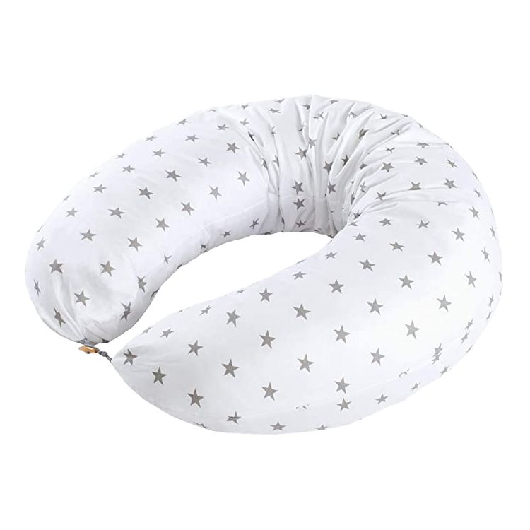 Multifunctional Breastfeeding Nursing Pillow – Large Cotton Feeding Pillow with Removable Cover, Anti-Flat Head Support, Sitting Support & Tummy Time Cushion for Newborns