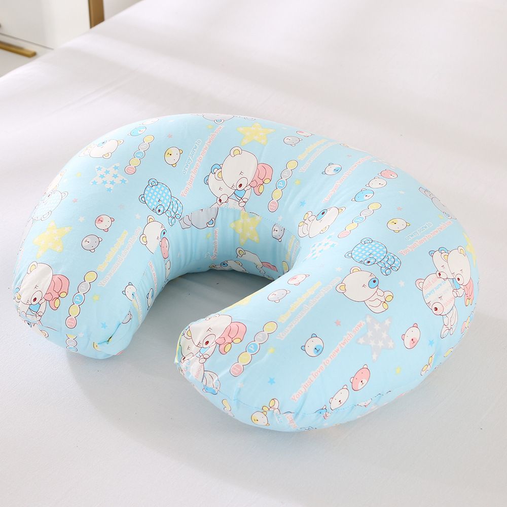 Multifunctional Breastfeeding Nursing Pillow – Large Cotton Feeding Pillow with Removable Cover, Anti-Flat Head Support, Sitting Support & Tummy Time Cushion for Newborns