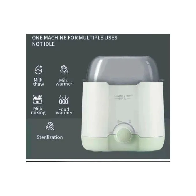 Fast & Safe Baby Bottle Warmer – 4-in-1 Milk Warmer, Food Heater & Sterilizer with LCD Display, Double-Bottle Design, 400W Fast Heating & Travel-Friendly Insulated Body