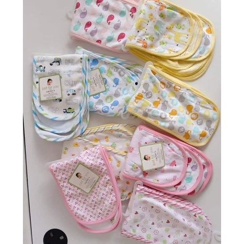 CLEARANCE OFFER Burp Cloth Set – Soft, Absorbent & Gentle Cotton Cloths for Newborn Baby Boys