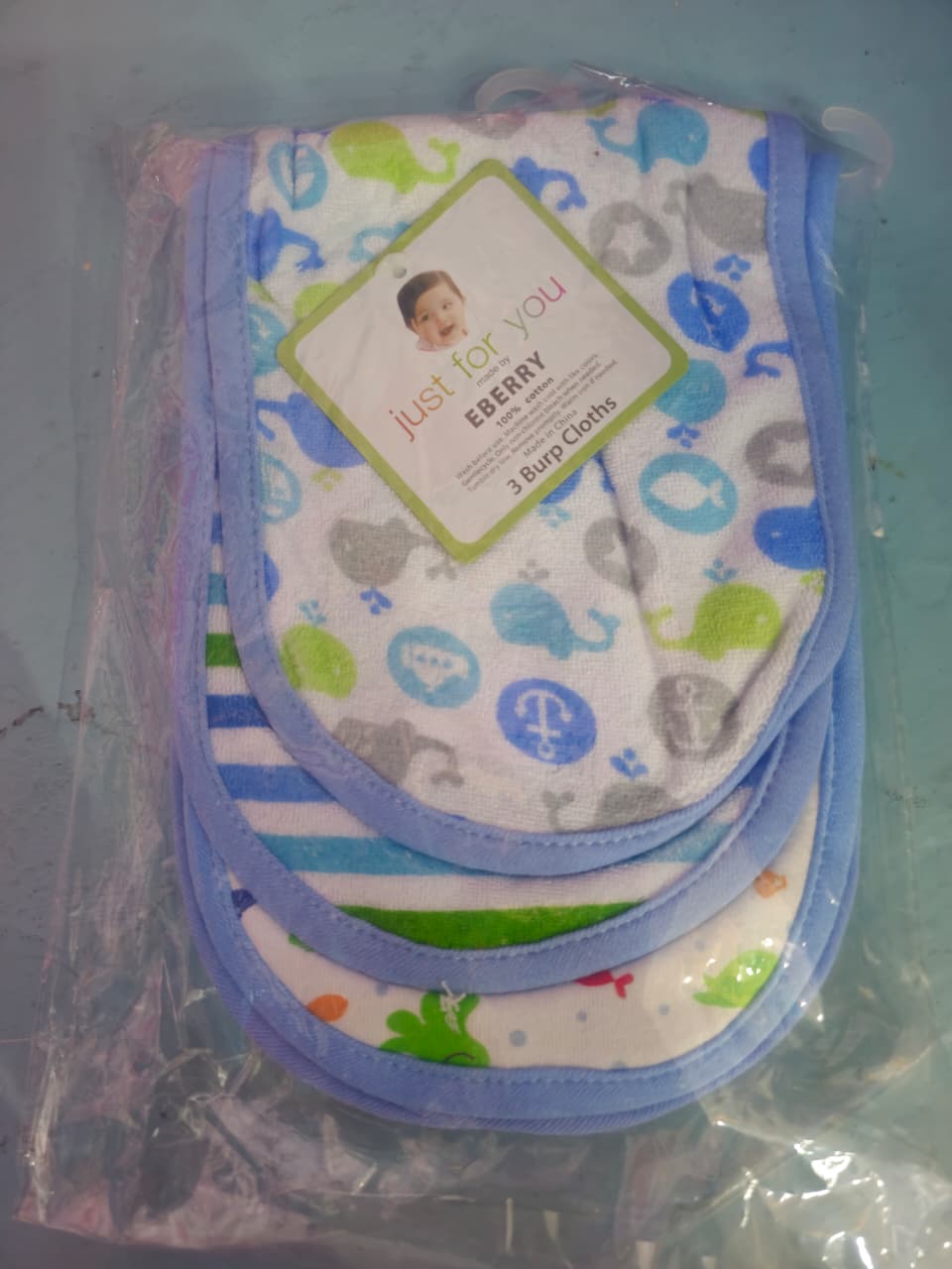 CLEARANCE OFFER Burp Cloth Set – Soft, Absorbent & Gentle Cotton Cloths for Newborn Baby Boys