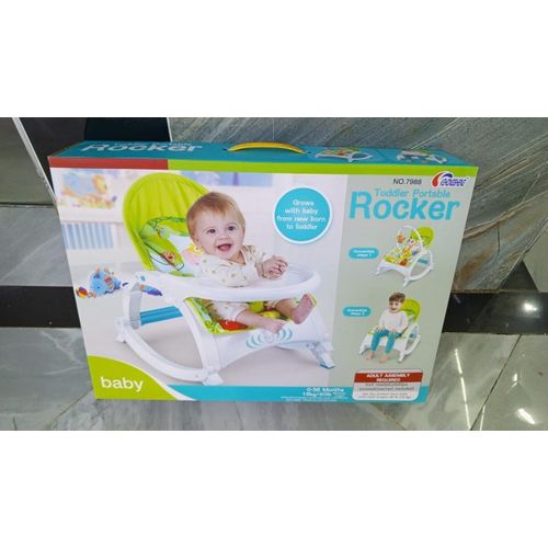 Infant to Toddler Baby Rocker with Musical Toy Bar & Soothing Vibrations – Adjustable Recline, Detachable Toys, Sturdy Frame, Comfort Seat for Boys & Girls (Blue/Pink)