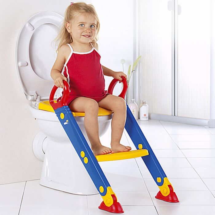 Adjustable Portable Kids Potty Training Seat with Safety Ladder – Non-Slip Toddler Toilet Chair for Easy Baby Training