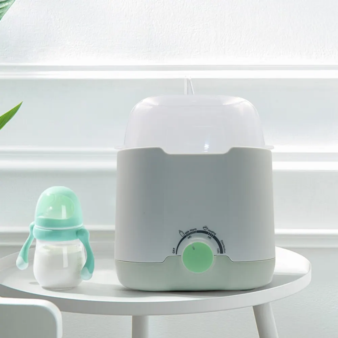 Fast & Safe Baby Bottle Warmer – 4-in-1 Milk Warmer, Food Heater & Sterilizer with LCD Display, Double-Bottle Design, 400W Fast Heating & Travel-Friendly Insulated Body