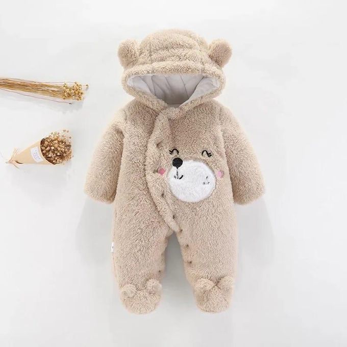 CLEARANCE OFFER – Fashion Warm Baby Rompers (Heavy Fleece) | Unisex Newborn & Infant Outfit | Soft, Cozy, Winter Baby Onesie for Boys & Girls | Easy Front Button or Zipper Design