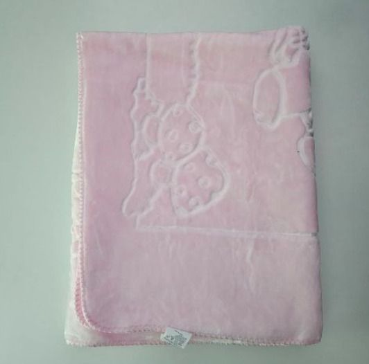 Soft Plush Wearable Raschel Baby Blanket – Warm, Fuzzy, Ultra-Comfortable 2-Ply Infant Bedding | 80×110cm (Pink/Blue/Yellow)