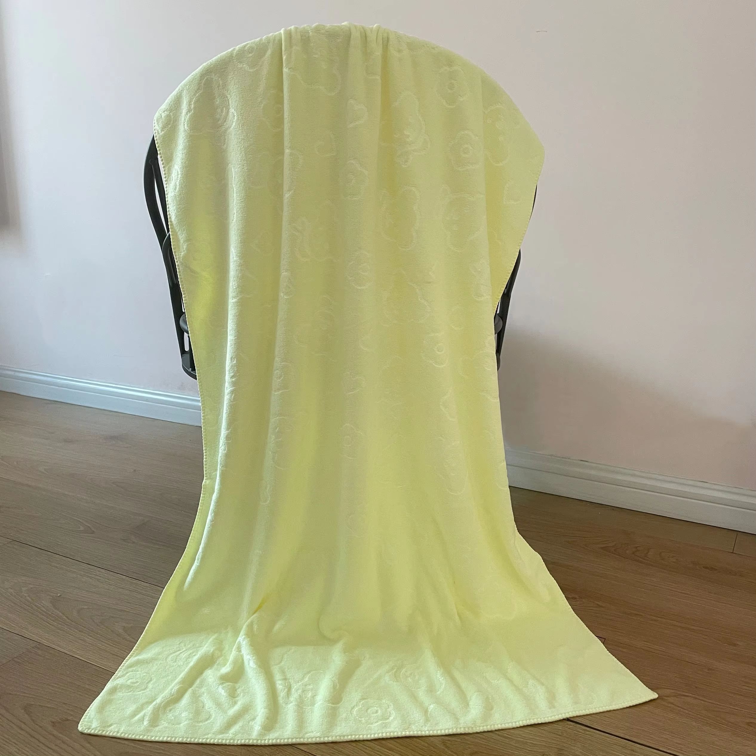 Soft Plush Wearable Raschel Baby Blanket – Warm, Fuzzy, Ultra-Comfortable 2-Ply Infant Bedding | 80×110cm (Pink/Blue/Yellow)