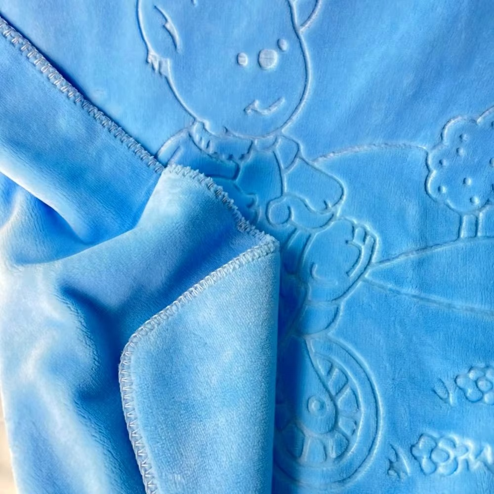 Soft Plush Wearable Raschel Baby Blanket – Warm, Fuzzy, Ultra-Comfortable 2-Ply Infant Bedding | 80×110cm (Pink/Blue/Yellow)