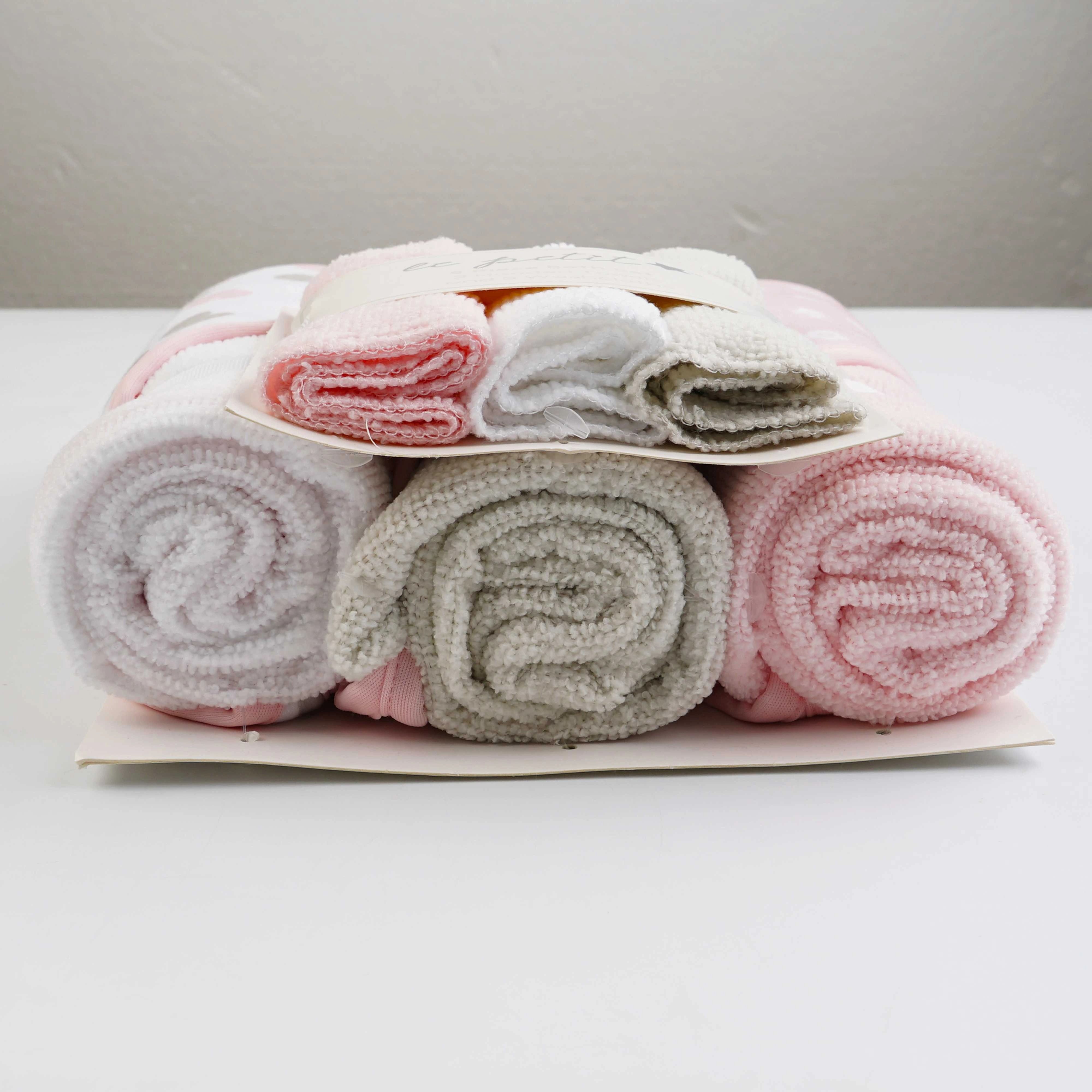 6PCS Baby Hooded Bath Towel Set – Ultra Soft Microfiber Terry | 3 Hooded Towels + 3 Washcloths | Quick-Dry • Gentle • Cute Animal Prints