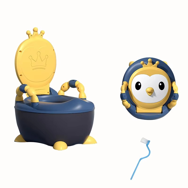 Cute Cartoon Bear Baby Potty – Foldable, Detachable & Ultra-Comfortable Toilet Training Seat (Pink) | High-Quality PP & TPE