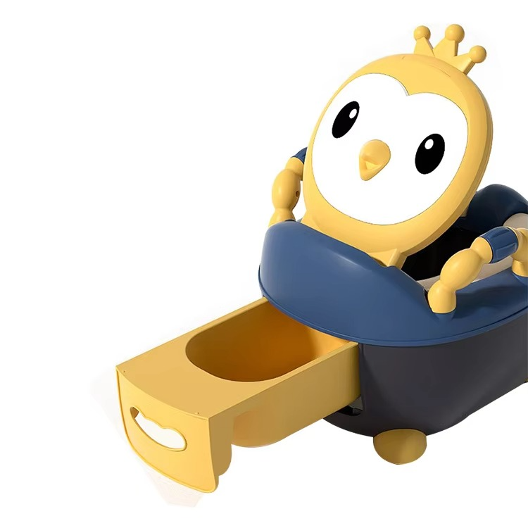 Cute Cartoon Bear Baby Potty – Foldable, Detachable & Ultra-Comfortable Toilet Training Seat (Pink) | High-Quality PP & TPE