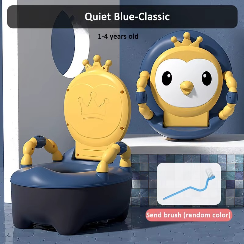 Cute Cartoon Bear Baby Potty – Foldable, Detachable & Ultra-Comfortable Toilet Training Seat (Pink) | High-Quality PP & TPE