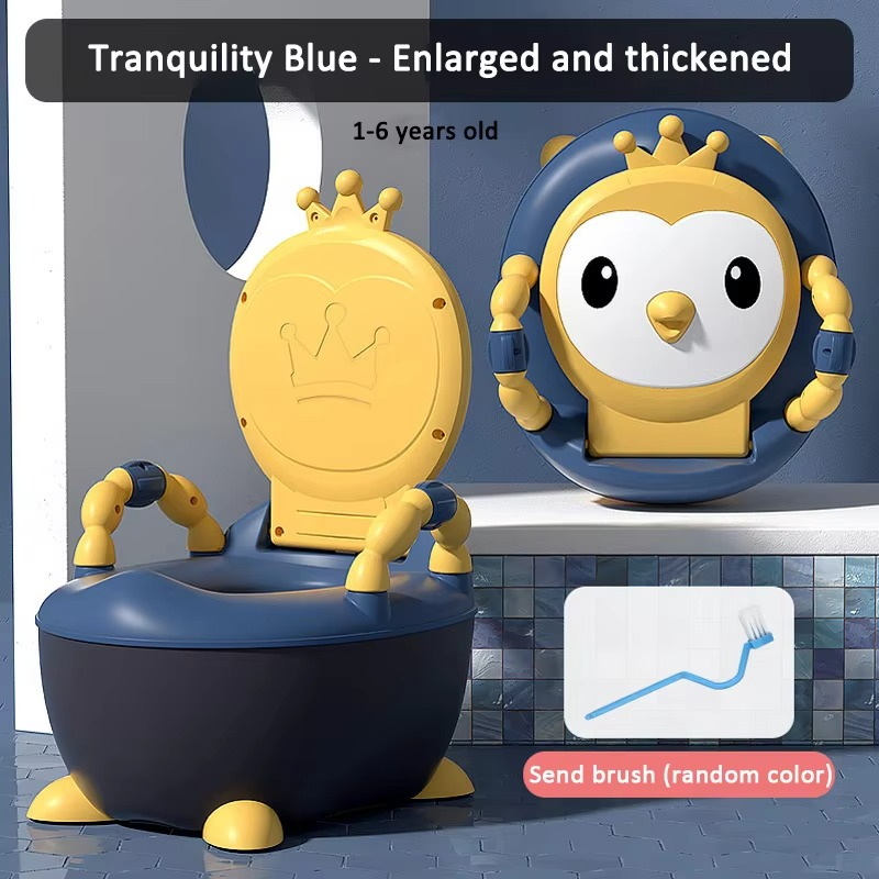 Cute Cartoon Bear Baby Potty – Foldable, Detachable & Ultra-Comfortable Toilet Training Seat (Pink) | High-Quality PP & TPE