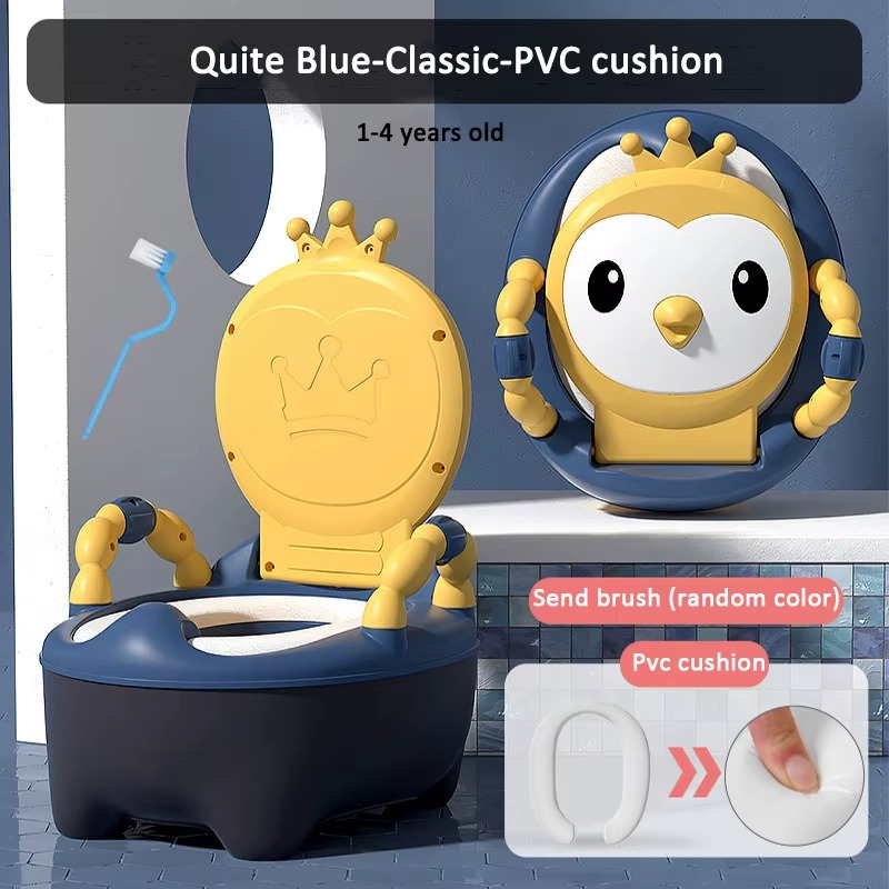 Cute Cartoon Bear Baby Potty – Foldable, Detachable & Ultra-Comfortable Toilet Training Seat (Pink) | High-Quality PP & TPE