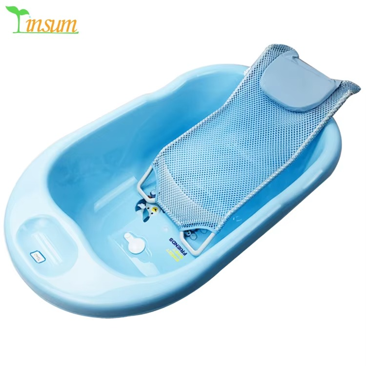 Premium Baby Bath Seat Support | Food-Grade PP Bath Chair + Soft Comfort Bath Net – Safe, Eco-Friendly & All-Season Use