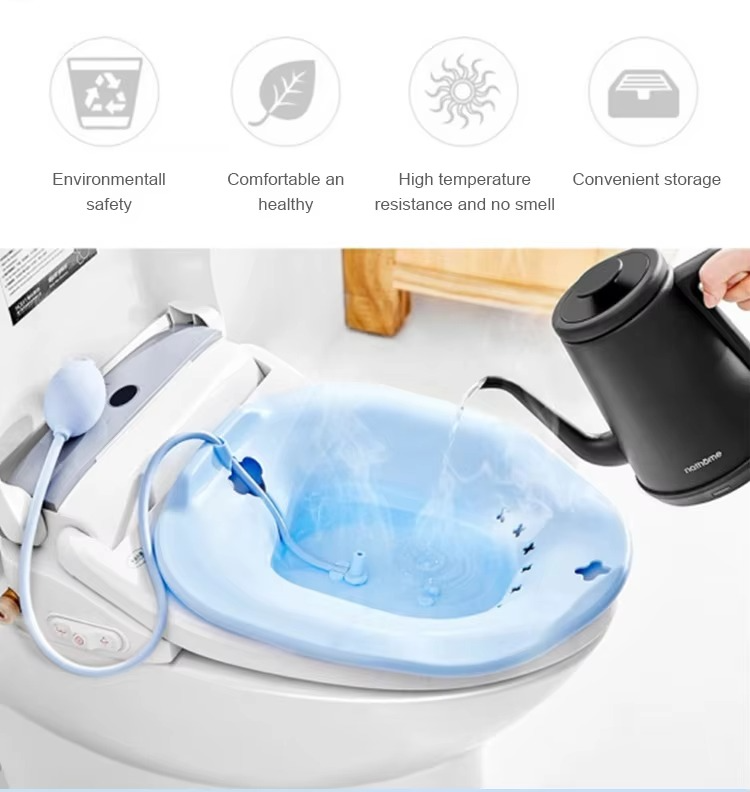 Premium Sitz Bath & Yoni Steam Seat – Postpartum Healing | Hemorrhoid Relief | Foldable BPA-Free Basin | Universal Toilet Fit | Eco-Friendly | Women’s Intimate Care