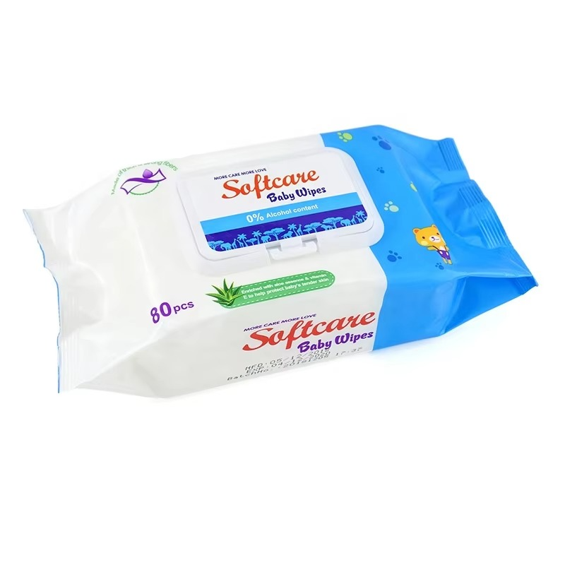 Softcare Baby Wet Wipes 80’s – Extra Soft & Thick Aloe Vera & Vitamin E Baby Wipes | Alcohol-Free, Hypoallergenic, Eco-Friendly Natural Fabric Wet Tissues | Gentle for Newborns | Packs Value Set