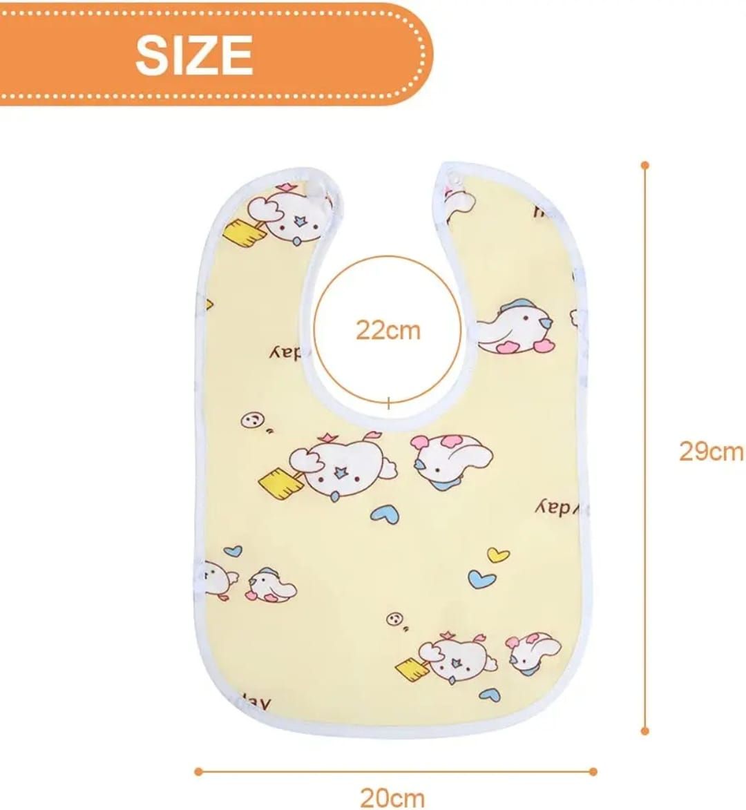 Baby Feeding & Drool Bibs – Soft, Absorbent, Waterproof, Adjustable Unisex Bibs for Boys & Girls, Cartoon Print, 0–3 Years
