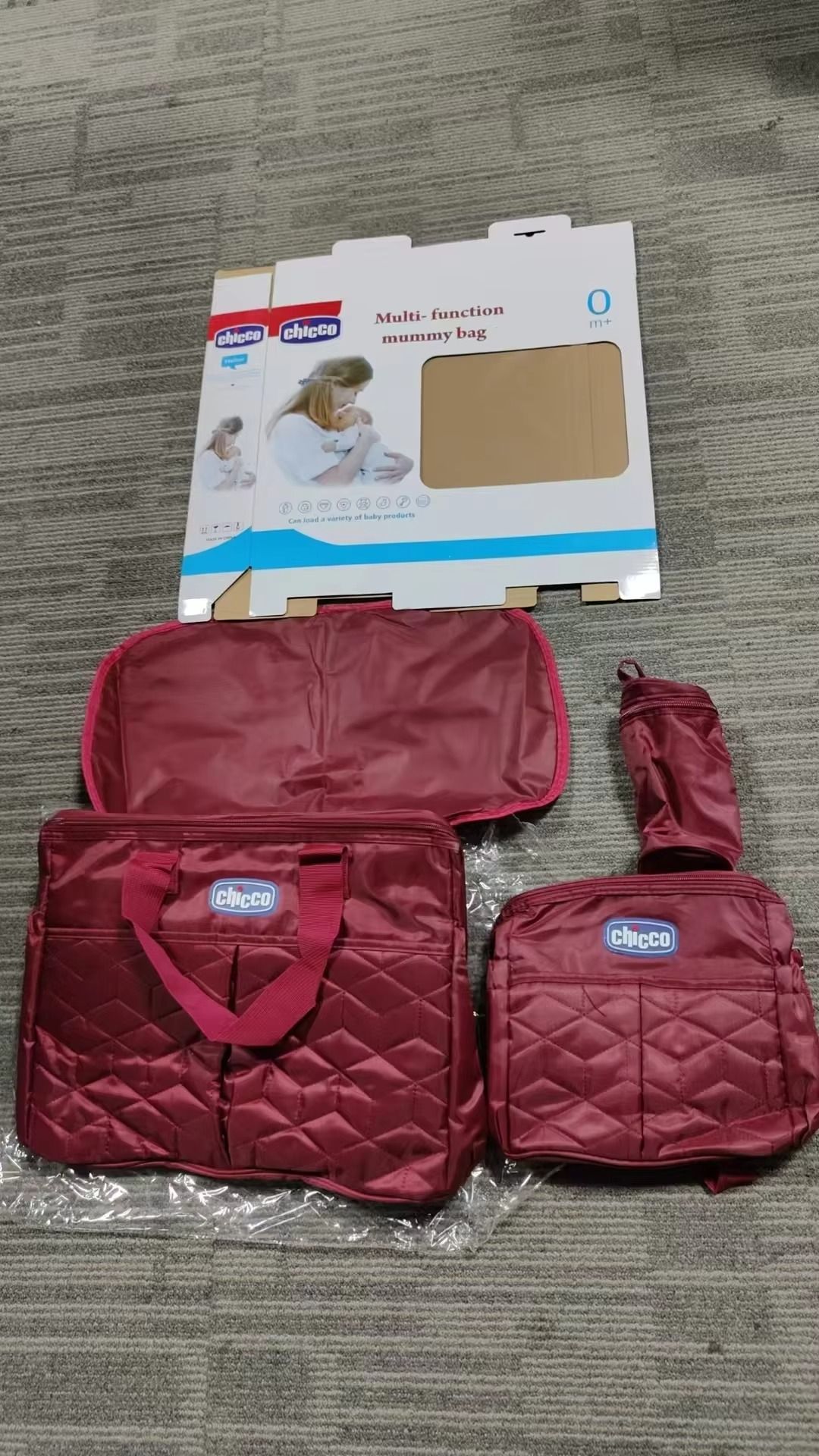 CLEARANCE OFFER Chico diaper bag Mommy chicco Bag Five Piece Set Multifunctional Waterproof Maternal and Infant Bag Large Capacity Single Shoulder Diagonal Cross Bags